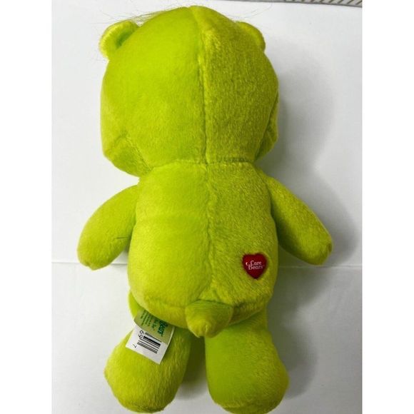 🦄SOLD🦄Vintage 2003 Care Bear Do Your Best 8" Bear Lime Green Kite Stuffed - Picture 3 of 6